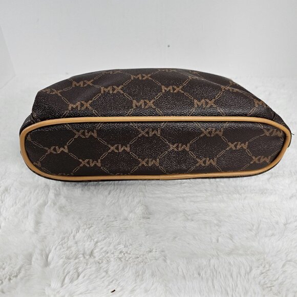 Max Studio Brown Insignia Clutch Cosmetic Bag - Picture 7 of 13